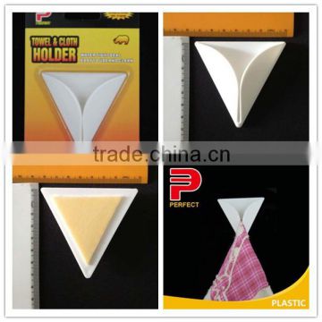 china white self-adhesive plastic towel wall hook