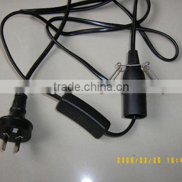 Australian salt lamp power cord with on/off switch for lamps