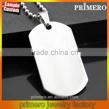 Wholesale Cool Military Army Style Stainless Steel Polished Dog Tag Charm Pendant