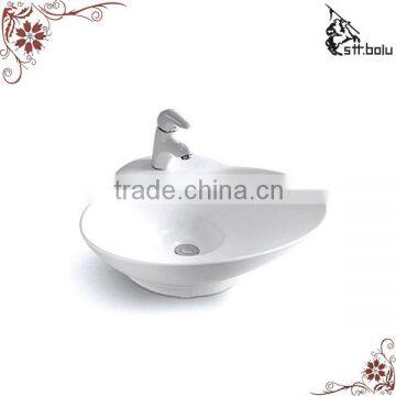 Bathroom ceramic wash basin oval shape