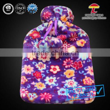 purple shivering florals coral fleece hot water bag coral fleece covers