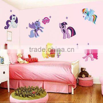 3D Cartoon Wall Stickers Wall Decals My Little Pony For Kids Room Home Decor