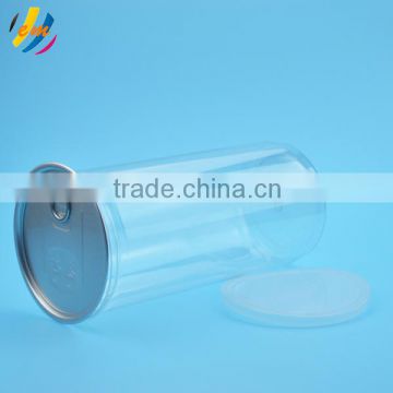 High quality plastic empty cans with tin lid for food canning
