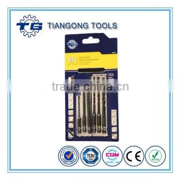 High quality 6pcs drill set finished black in tools