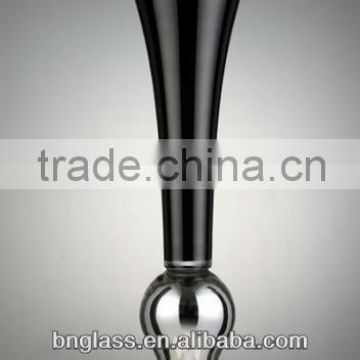Silver and Black Trumpet Vase
