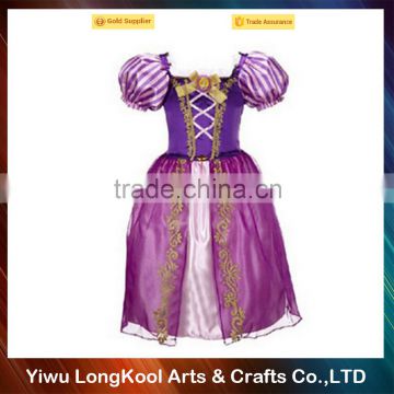 2016 Wholesale newest design princess fancy tutu dress girl purple dress