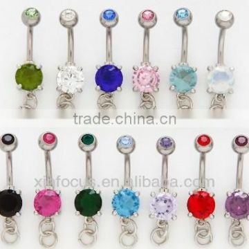 Double Gem Prong Set ADD ON CHARM Belly Ring Accessories