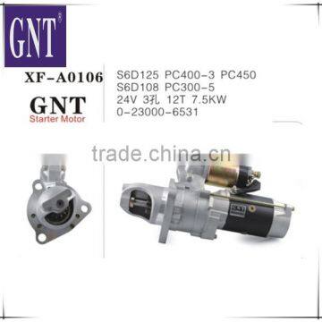 PC400-3 6D125 excavator engine starter motor