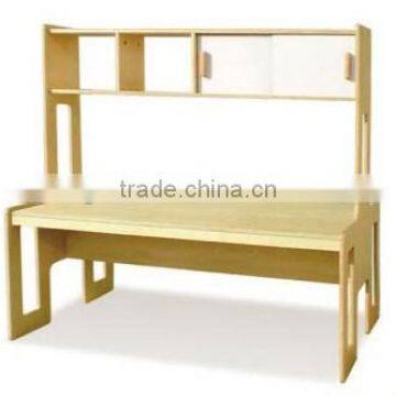 School Kids Wooden Computer Table (Twin Computer Desk w/White N-Wipe Board)