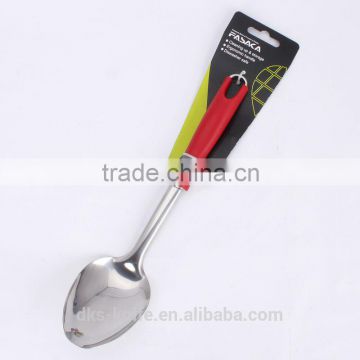 KH108SS Stainless Steel Mirror Finished Solid Spoon with PP handle Kitchen Tool