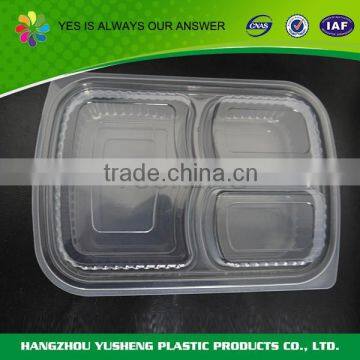 Disposable container,plastic meal prep food container 3-compartment