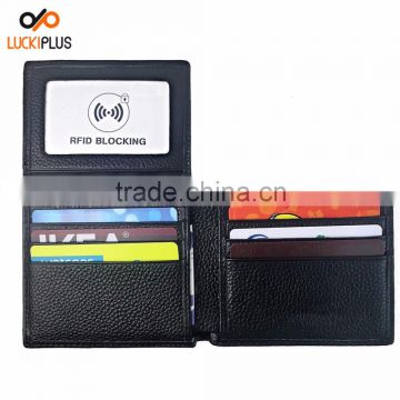 Luckiplus Leather RFID Blocking Leather Wallet for Men - Excellent Travel Bifold - Credit Card Protector
