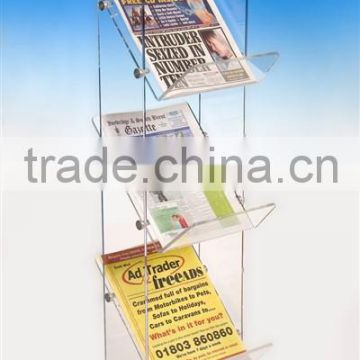 acrylic outdoor newspaper stand