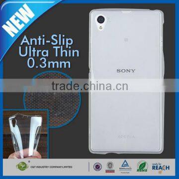 C&T Ultra Slim 0.3mm Case / Extremely Thin Transparent TPU Back Cover For Sony Xperia Z1