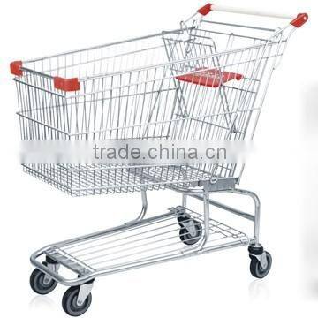 RH-SM240 240L 1070*595*1040mm 5''PU Wheel Unfolding Grocery Cart for american supermarke cart