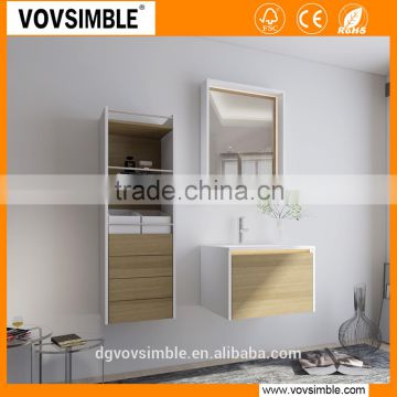 European elegant fashion design wall hanging Solid Wooden bathroom vanity cabinet,bathroom cabinet set