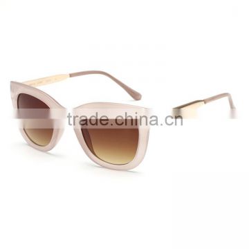 unisex transparent frame metal leg Costomized cheap fashion sunglasses
