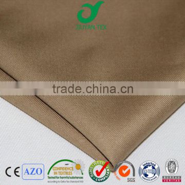 Dubai India Africa market fashion polyester rayon plain dyed woven twill tr shiny suiting fabric with custom English selvedge