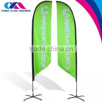 cheap manufactory polyester beach flag for advertise