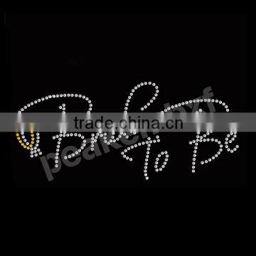 Hotsale Bride To Be Wholesale Rhinestone Transfers Iron On for Valentine's Day