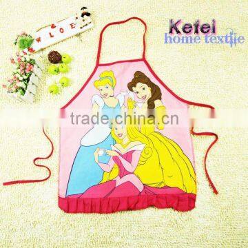 girls printed kid's bib cotton apron