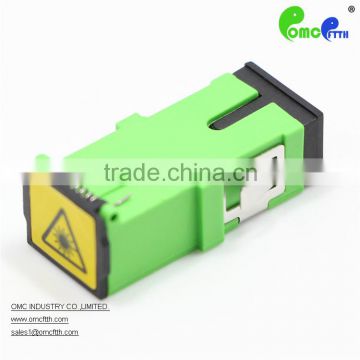 High quality China-made Auto-shutter Flangeless APC SC SX fiber optic adapter