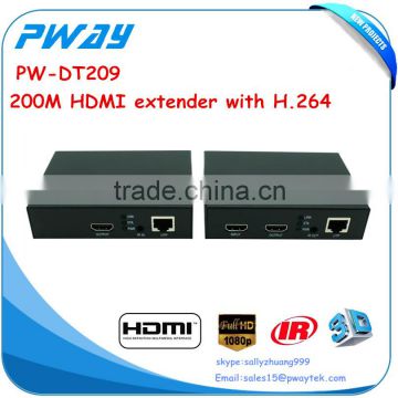 Alibaba supplier Pinwei PW-DT209 H.264 Encoder Long Range 200m ( 660FT) HDMI to Ethernet Extender with IR&RS232