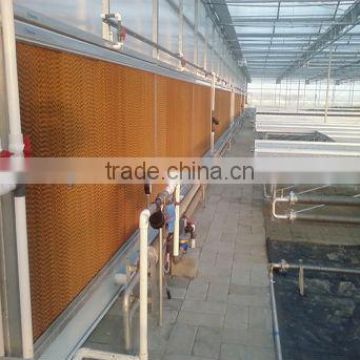 Cooling pads for greenhouse cooling and humidifying system