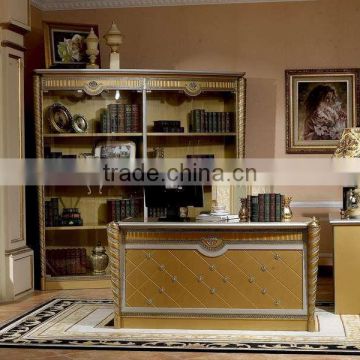 European Antique Office Furniture,Hand carved wooden office Table Set,Classical office Desk, Chair,File Cabinet (BG600037)