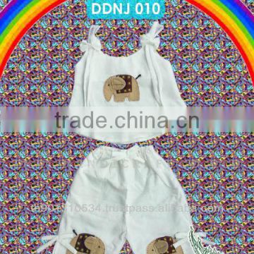 Thai girls children's clothing cotton elephant design