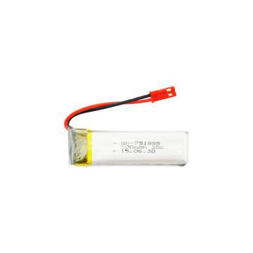 751855 3.7V 550mAh 25C RC LiPo Battery Pack for RC Hobby