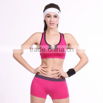 Wholesale products cross back U-design shockproof women full cup underwear sports bra