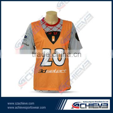 Manufacture customized reversible lacrosse tops with high quality