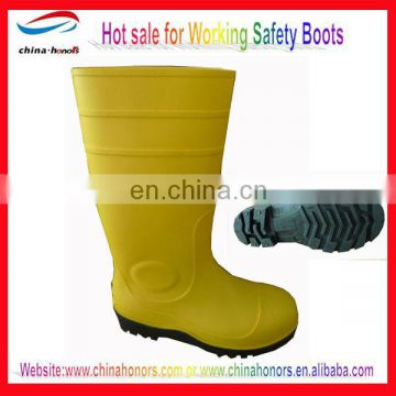 steel toe safety boot/non leather steel toe boots/steel toe rain boots