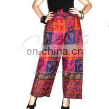 Ladies Thai Cotton Styles Mixed pattern S-XL wide leg ,Drop Crotch pants
