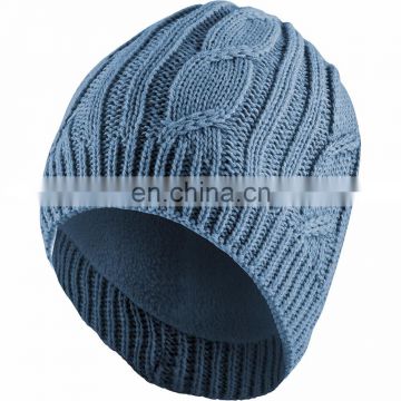 wholesale cable knitted winter beanie hat