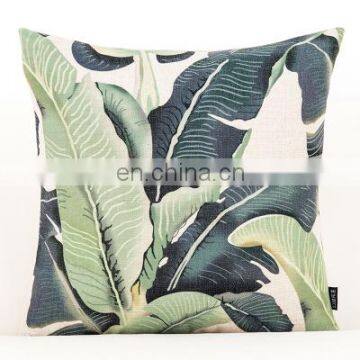 Custom digital printed linen cotton cushion cover decorative pillow case