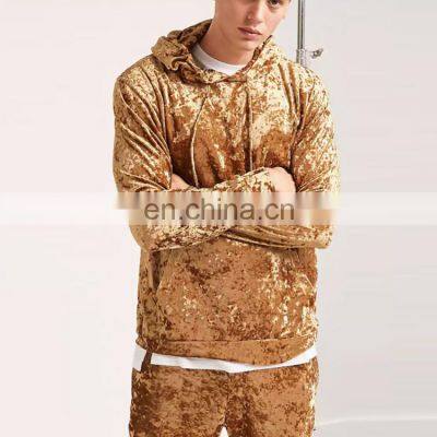 Wholesale Velour Custom Blank High Quality Men's Hoodies