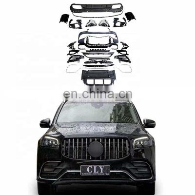 CLY Body Kits For 2020 2021 Mercedes GLS X167 Facelifts GLS63 AMG Car Bumpers With GT Grille