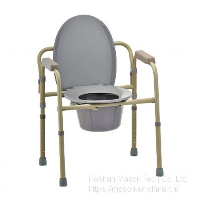 Commode Chair - Hospital Eldery People Manual Foldable Commode Chair Wheel Chair