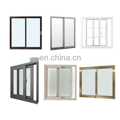 Various types of aluminum windows and pvc windows casement swing single hung folding tilt turn windows