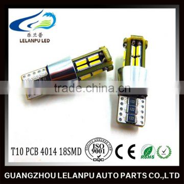 super bright auto led Interior lamp T10 4014 18SMD canbus led light for car