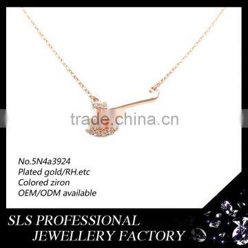 College team charms wholesale 925 sterling silver necklace 2014 fashion necklace rose gold plated women necklace