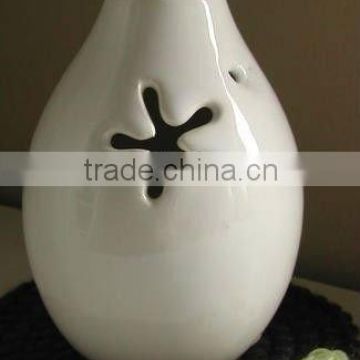 silver ceramics vases,white fish ceramic vase,glazed ceramic fish vase