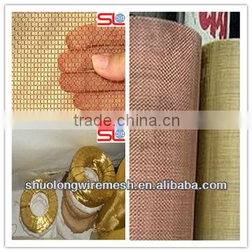 Decorative partition wall /yellow copper mesh for sale