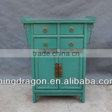 chinese antique furniture solid wood bedside shinning cabinet