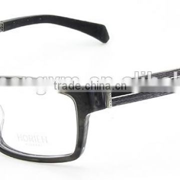 Classical Acetate Optical Frame Eyeglass with Wood Temples