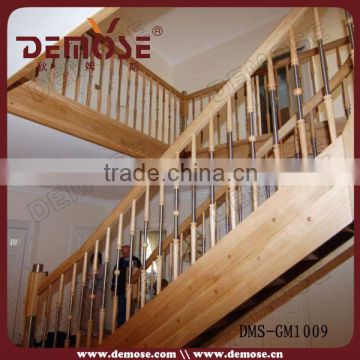Wooden stairs in house modular stairs stainless steel wood spiral staircase