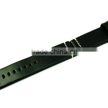 Top Grade Hand Stitched 24mm Oil Leather Watch Straps