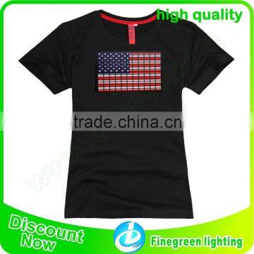 led musict shirt, led t shirt